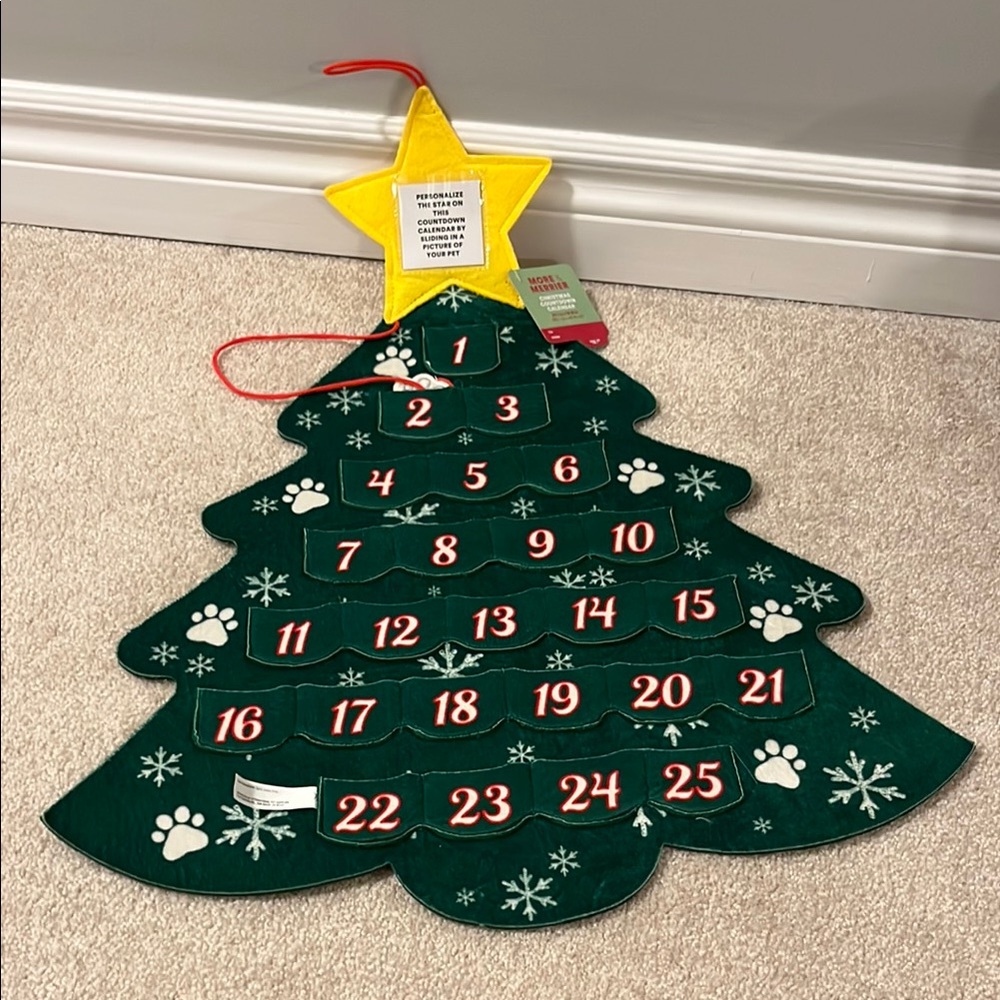 Petco Festive Advent Calendar w personalized Star New! for dog cat Pet lovers
